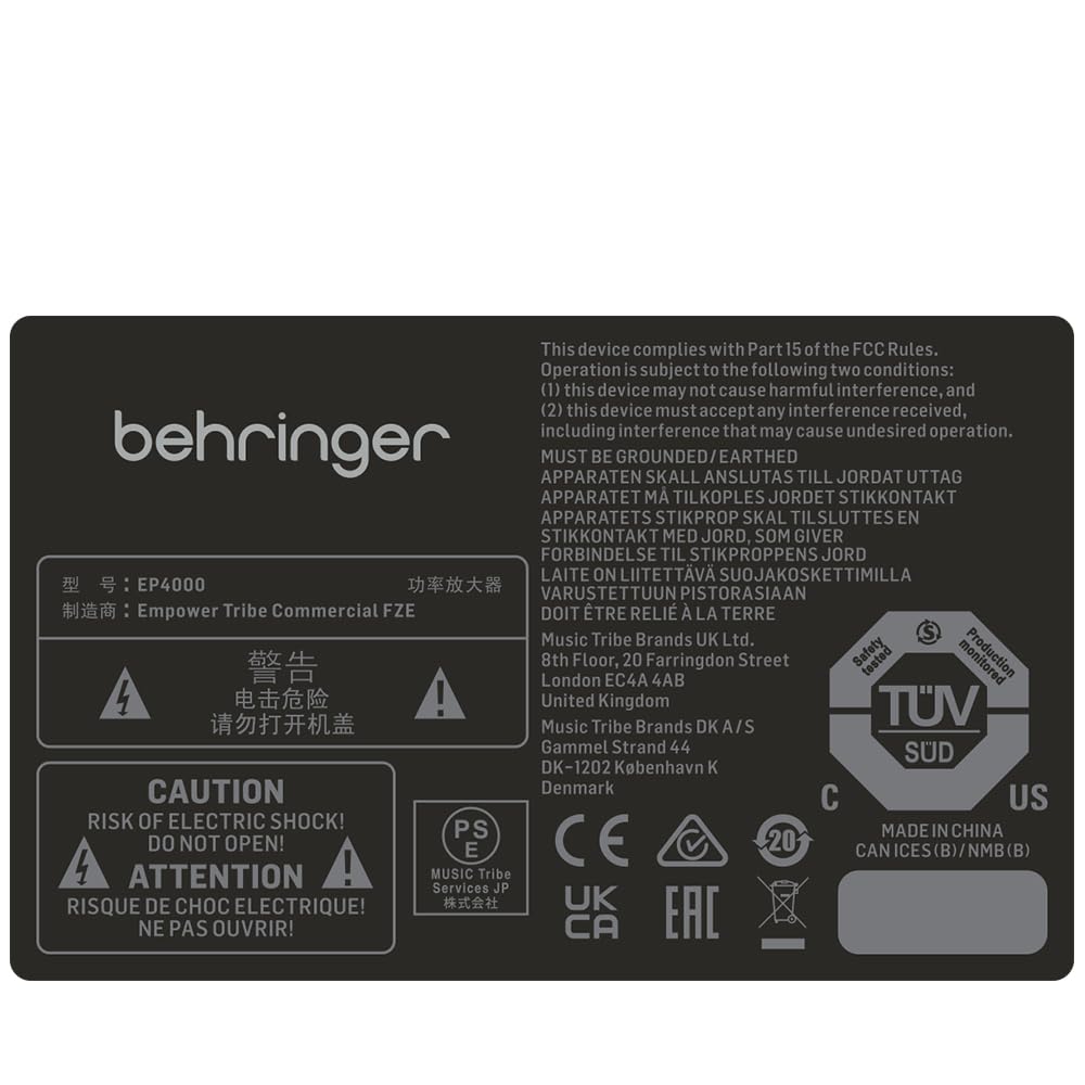 Amazon | Behringer パワーアンプ 最大2000W x 2(2オーム) ATR